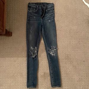 Citizens of Humanity Dark Wash Skinny Jeans with Rips! Size 24 or 0!